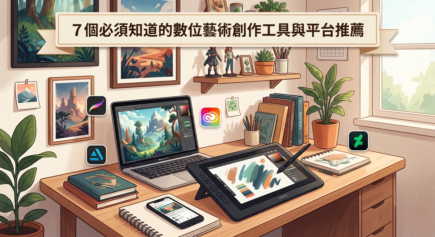 7個必須知道的數位藝術創作工具與平台推薦 - Illustration 1