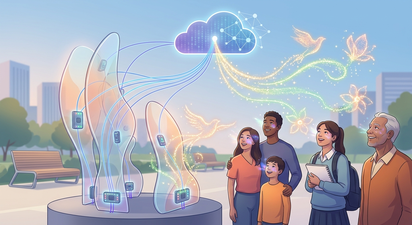 物聯網感測器在公共藝術中的創新應用：從數據到詩意的轉換 - Illustration 1