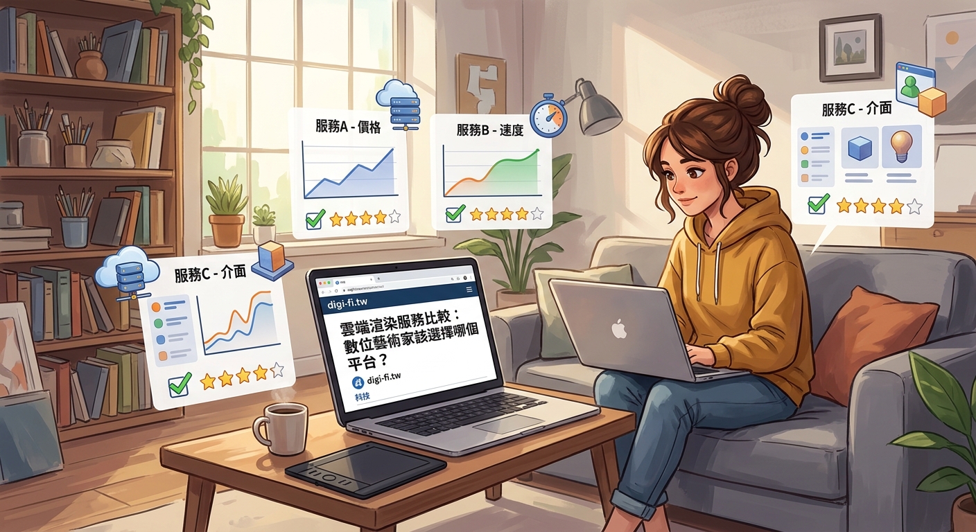 雲端渲染服務比較：數位藝術家該選擇哪個平台？ - Illustration 2