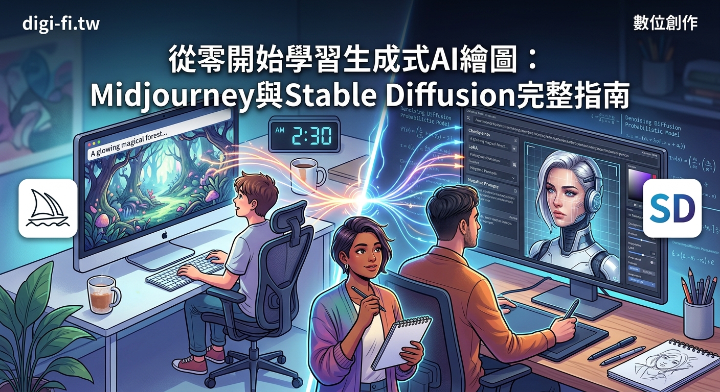 從零開始學習生成式AI繪圖:Midjourney與Stable Diffusion完整指南 - Illustration 2