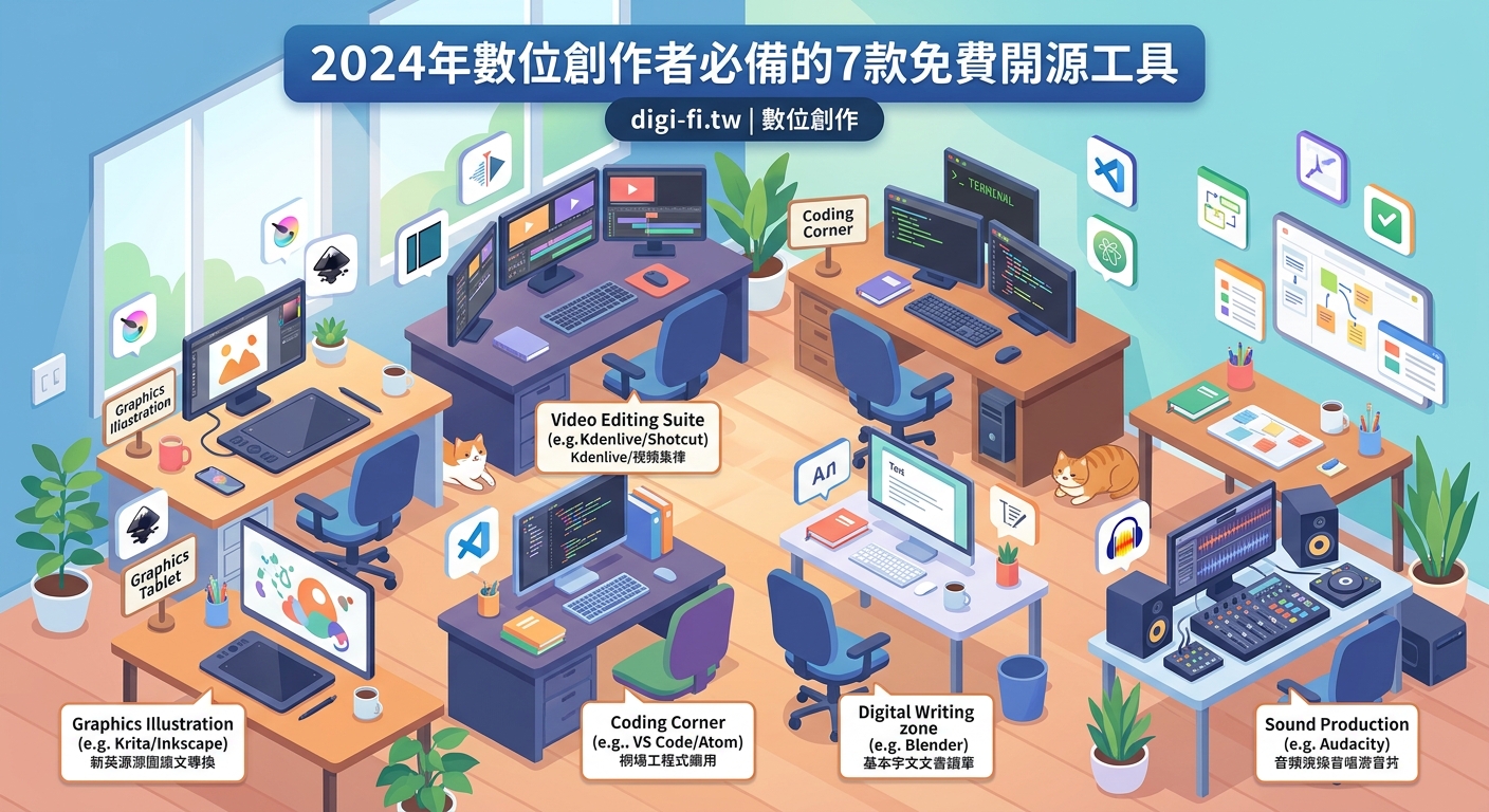 2026年數位創作者必備的7款免費開源工具 - Illustration 2