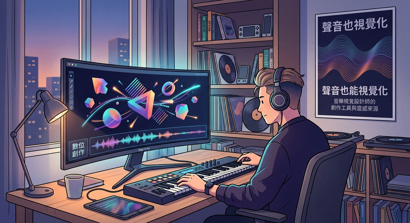 聲音也能視覺化?音樂視覺設計師的創作工具與靈感來源 - Illustration 2